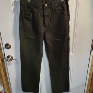Rustler Straight Leg Black Jeans‎ Mens 34x30 100% Cotton